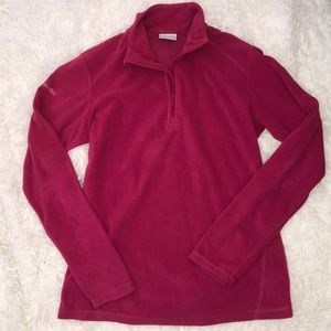 Columbia Women’s 1/4 zip pink fleece top